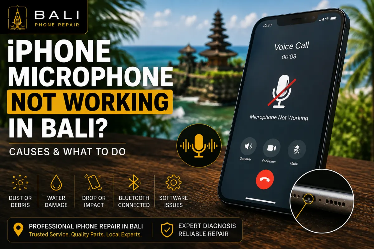iPhone microphone not working in Bali professional diagnosis